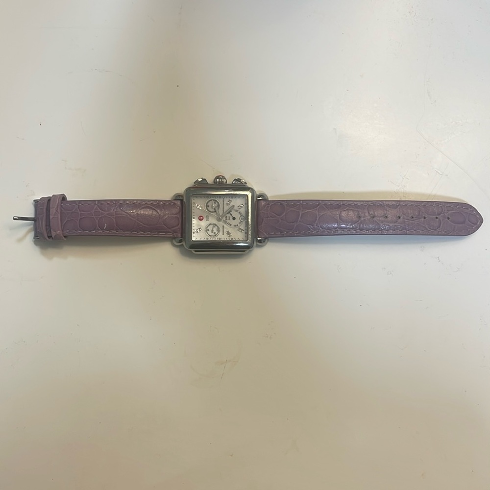 Watch band - Michele leather band purple